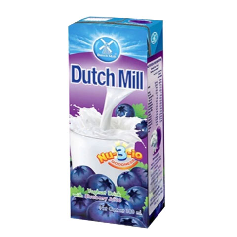 Yoghurt Milk Drink with Blueberry Juice
