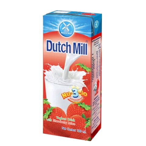 Yoghurt Milk Drink with Strawberry Juice