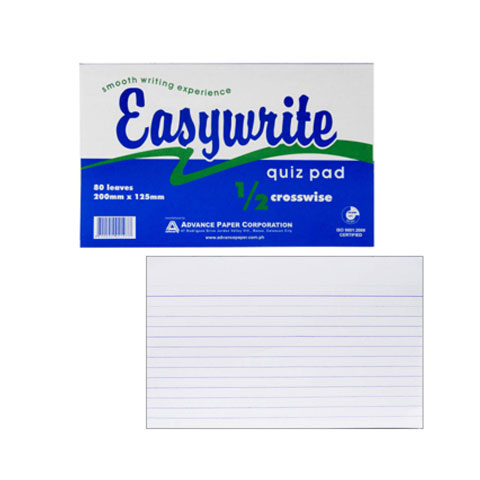 Pad Paper 1/2 Crosswise 200x125mm