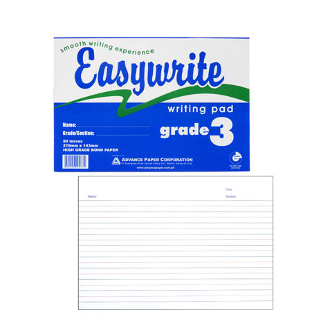 Writing Pad Grade 3 210x143mm