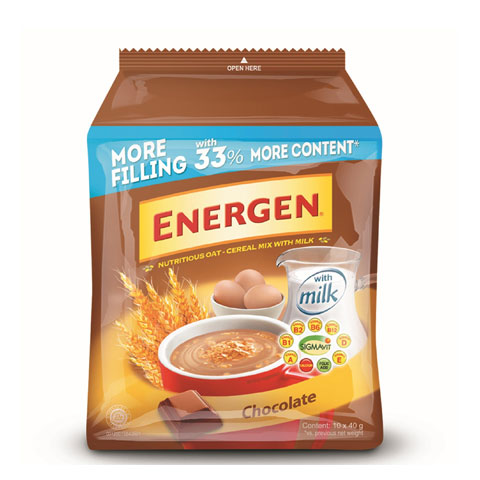 Energen Chocolate Oat Cereal Mix with Milk