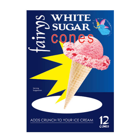 Ice Cream White Sugar Cones