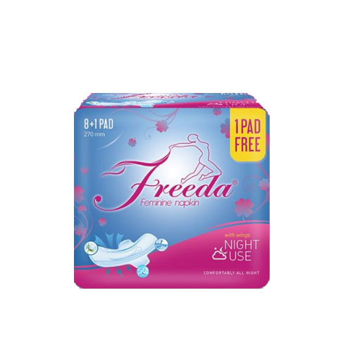 Feminine Napkin Night Use Comfortably All Night with Wings + 1 FREE