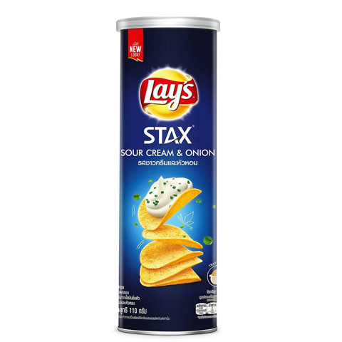 Lays Potato Chips Stax Sour Cream and Onion