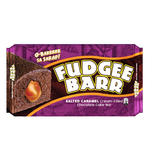Chocolate Cake Bar with Salted Caramel Cream-Filled