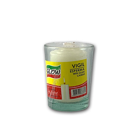 Esperma Candle with Glass Vigil