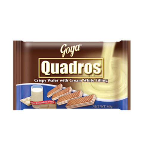 Crispy Wafers with Cream White Filling Quadros