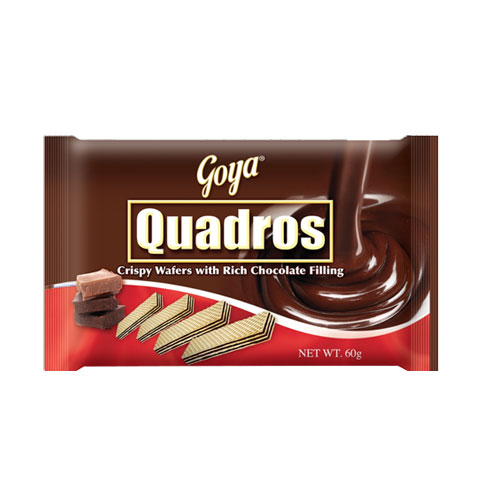 Crispy Wafers with Rich Chocolate Filling Quadros
