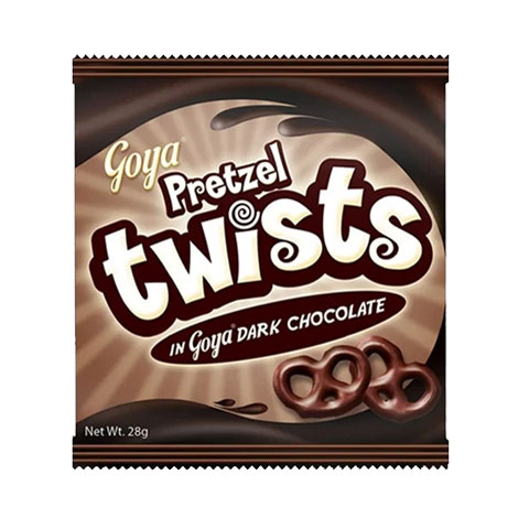 Pretzel Twists in Goya Dark Chocolate