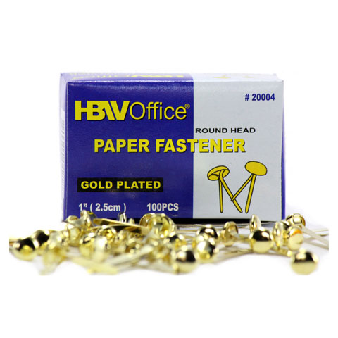 Round Head Paper Fastener 1in
