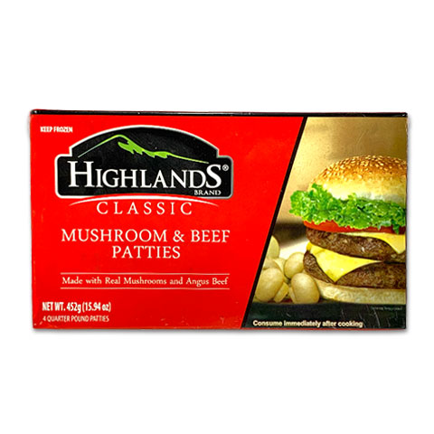 Highlands Classic Mushroom and Beef Patties