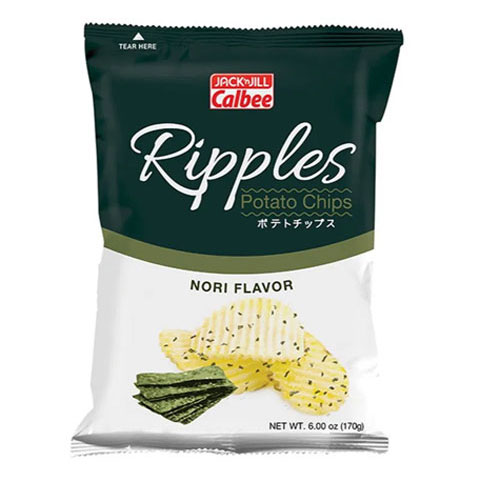 Calbee Ripples Potato Chips Nori Flavor 170g/12