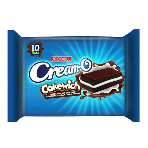 Cream-O Cakewich Chocolate Cake Sandwich with Vanilla Cream 25 g x10