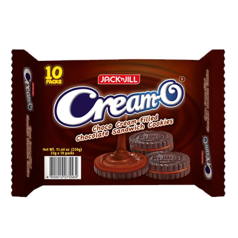 Cream-O Choco Cream-Filled Chocolate Sandwich Cookies 33 g x10