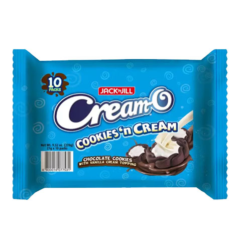 Cream-O Cookies 'n Cream Chocolate Cookies with Vanilla Cream 27g x 10