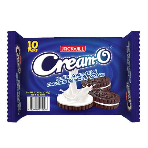 Cream-O Vanilla Cream-Filled Chocolate Sandwich Cookies 33g x 10