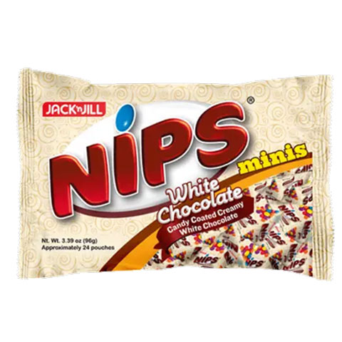 Nips White Chocolate Candy Coated Chocolate Minis 4g x 24s