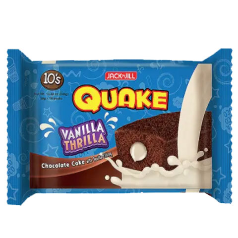 Quake Vanilla Thrilla Chocolate Cake with Vanilla Filling 38 g x10