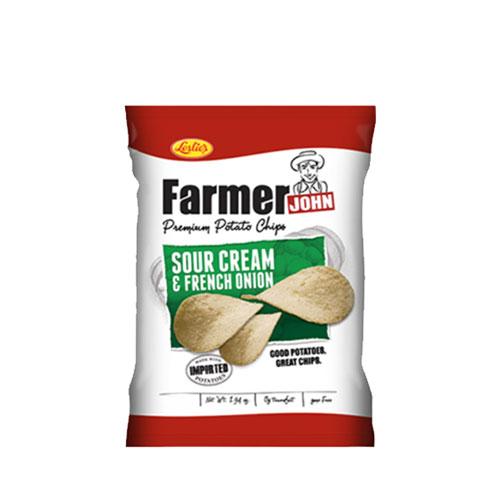 Farmer John Potato Chips Sour Cream and French Onion