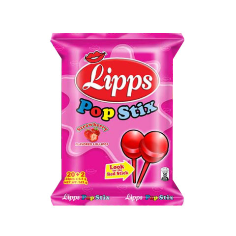 Pop Stix Strawberry Lollipop