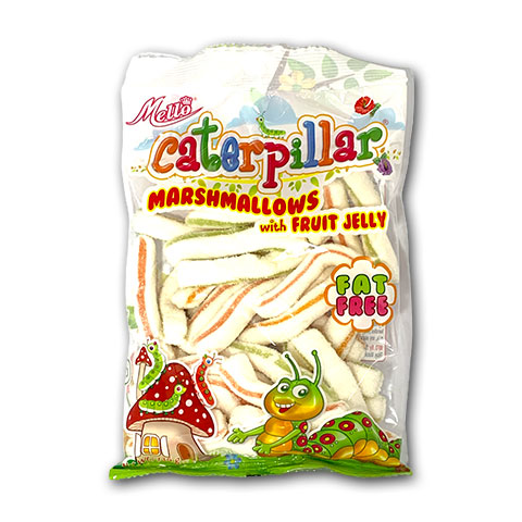 Caterpillar Marshmallows with Fruit Jelly