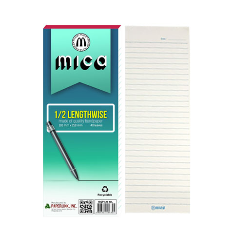 Pad Paper 1/2 Lengthwise 100x250mm