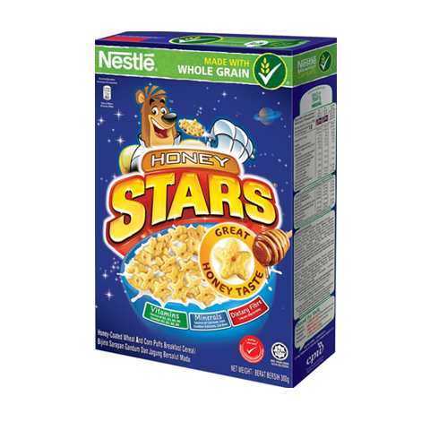Honey Stars Honey Coated Wheat and Corn Puffs Breakfast Cereal