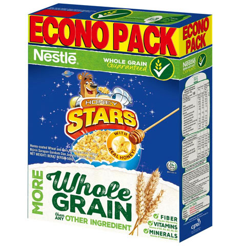 Honey Stars Honey Coated Wheat and Corn Puffs Breakfast Cereal