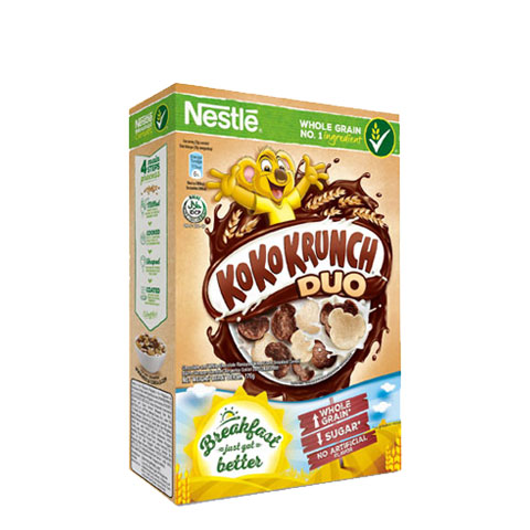 Koko Krunch Duo Chocolate and White Chocolate Wheat Curls Breakfast Cereal