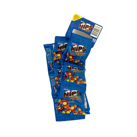 Nips Milk Chocolate Candy Coated Chocolate Ties 14g x 12