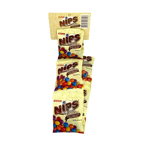 Nips White Chocolate Candy Coated Chocolate Ties 14g x 12