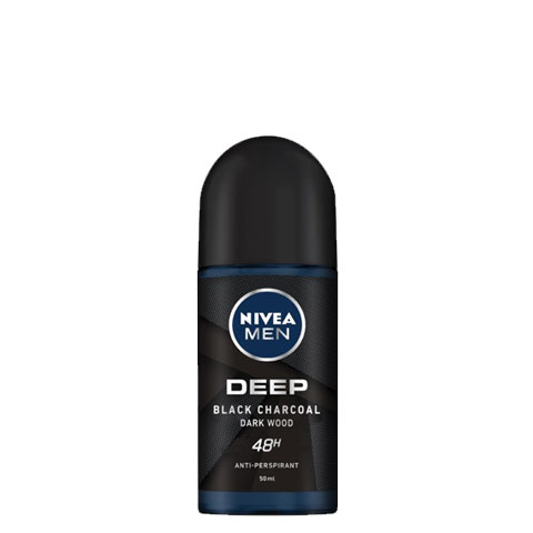 Deodorant Men Deep Black Charcoal 48H Roll-On