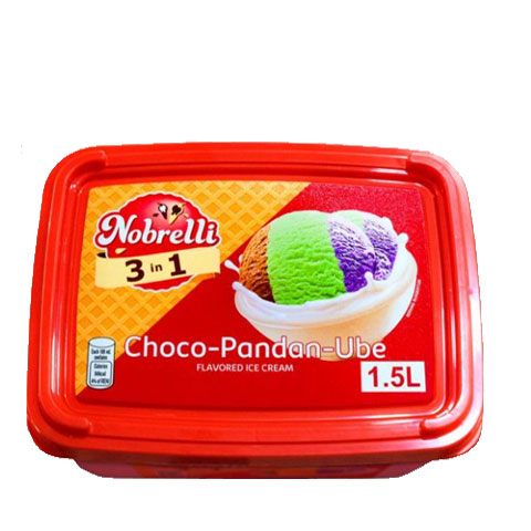 Ice Cream 3in1 Choco Pandan Ube