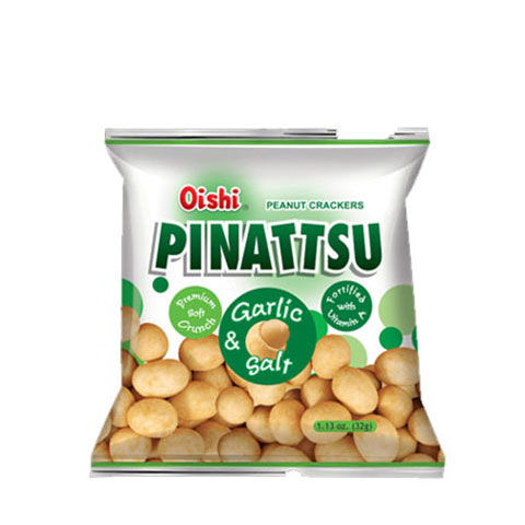 Pinattsu Peanut Crackers Garlic & Salt 32g/100