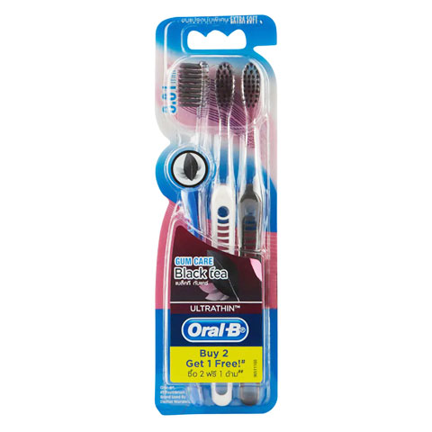 Toothbrush Black Tea Gum Care Ultrathin Extra Soft Buy 2 Get 1