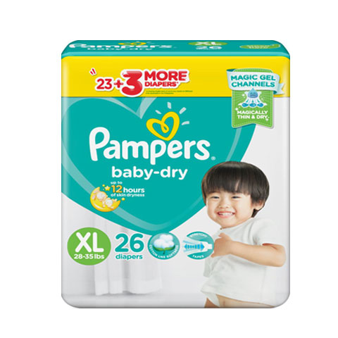 Diaper Baby-Dry Tape Extra Large 28-35 lbs