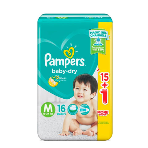 Diaper Baby-Dry Tape Medium 13-24 lbs
