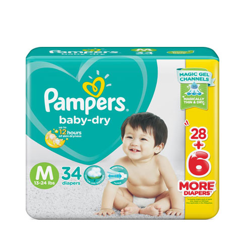 Diaper Baby-Dry Tape Medium 13-24 lbs