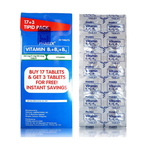 Tablet Vitamin B1+B6+B12 100 mg BUY 17 GET 3