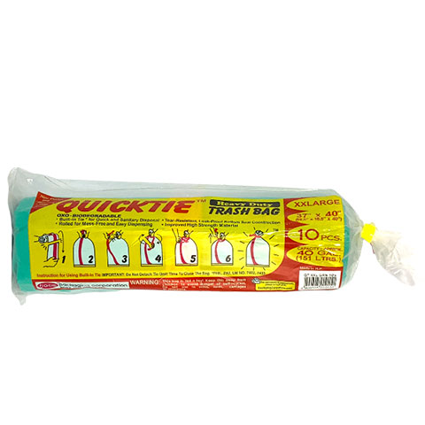 Trash Bag 37x40 XXL Green 10s