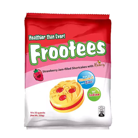 Frootees Jam-Filled Shortcakes Strawberry