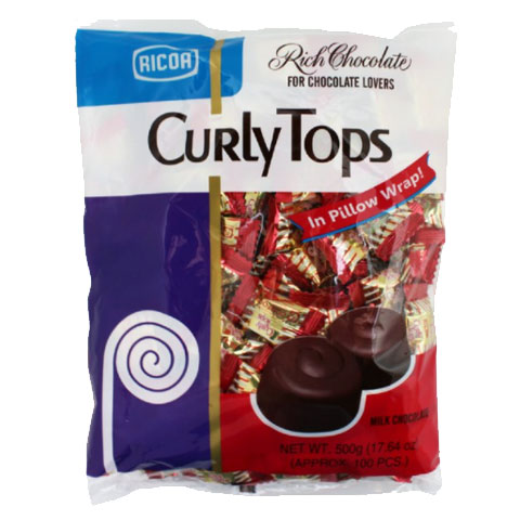 Curly Tops Milk Chocolate 100pcs