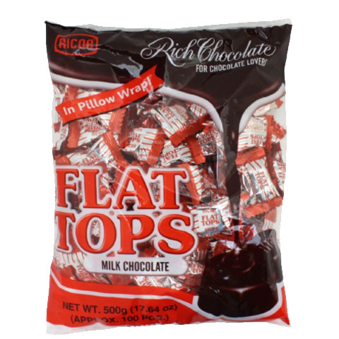 Flat Tops Milk Chocolate 100pcs