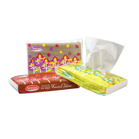 Facial Tissue Travel Pack 3-Ply 40 pulls