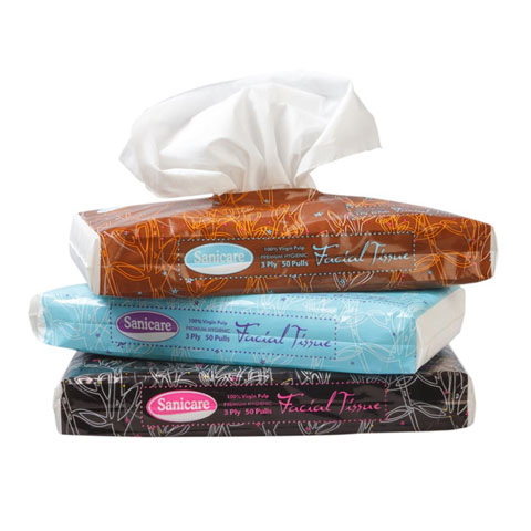 Facial Tissue Travel Pack 3-Ply 50 pulls