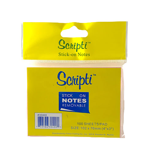 Stick on Notes 102x76mm 100 Sheets