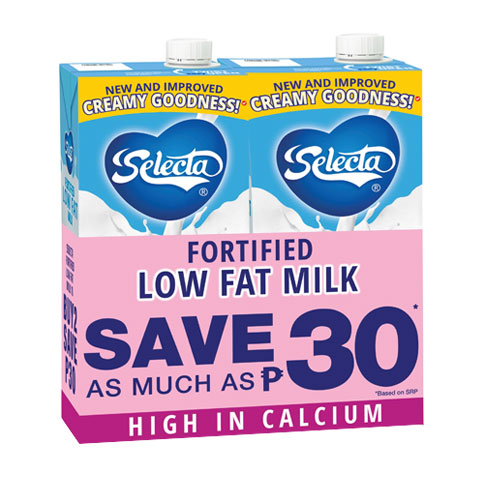 Fortified Low Fat Milk 1L x 2's Save P30