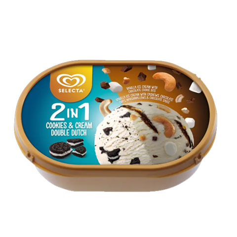 Ice Cream 2in1 Cookies & Cream Double Dutch 750ml