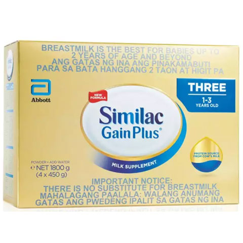 Gain Plus Three for 1-3 yrs old