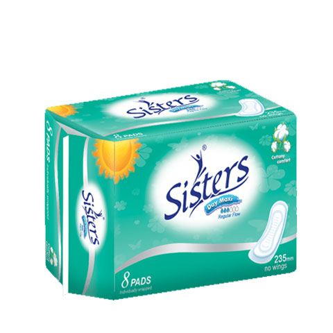 Day Maxi Silky Cottony Comfort Non-Wing 8pads